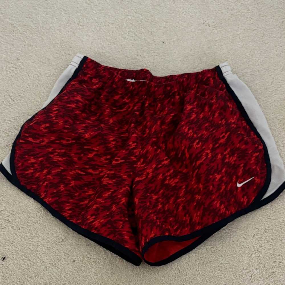 Nike tempo Women's Red and Black Athletic Shorts